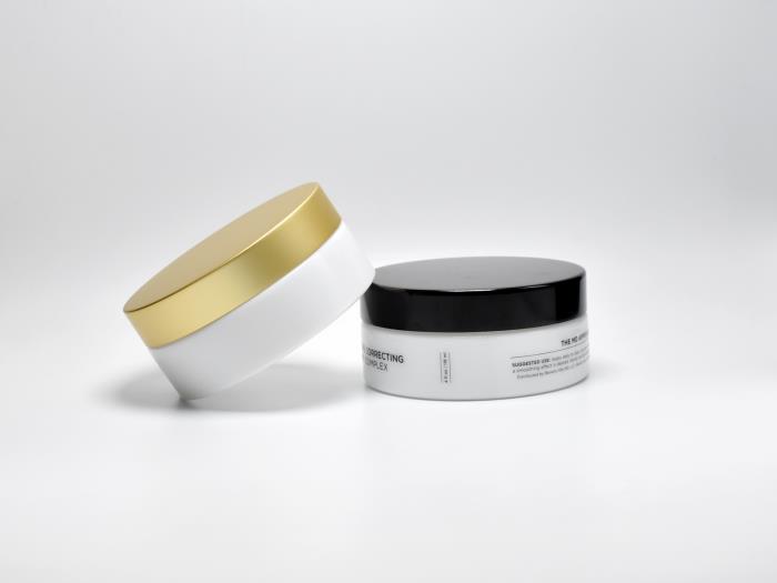 JG-AQ120S, 120ml squat short opal white glass cosmetic jars